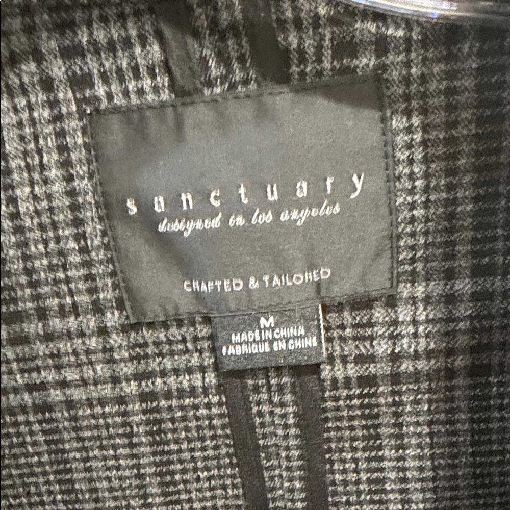 Sanctuary Charcoal Checkered Blazer - Picture 3 of 3